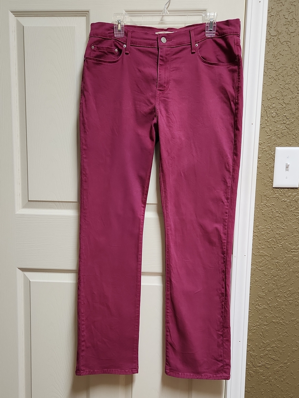 Levi's 505 Women's Straight-Leg Jeans in "Raspberry Radiance"